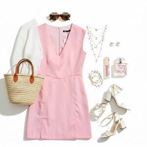 Zara Pink Satin Mini Dress NWT M Party Date Night